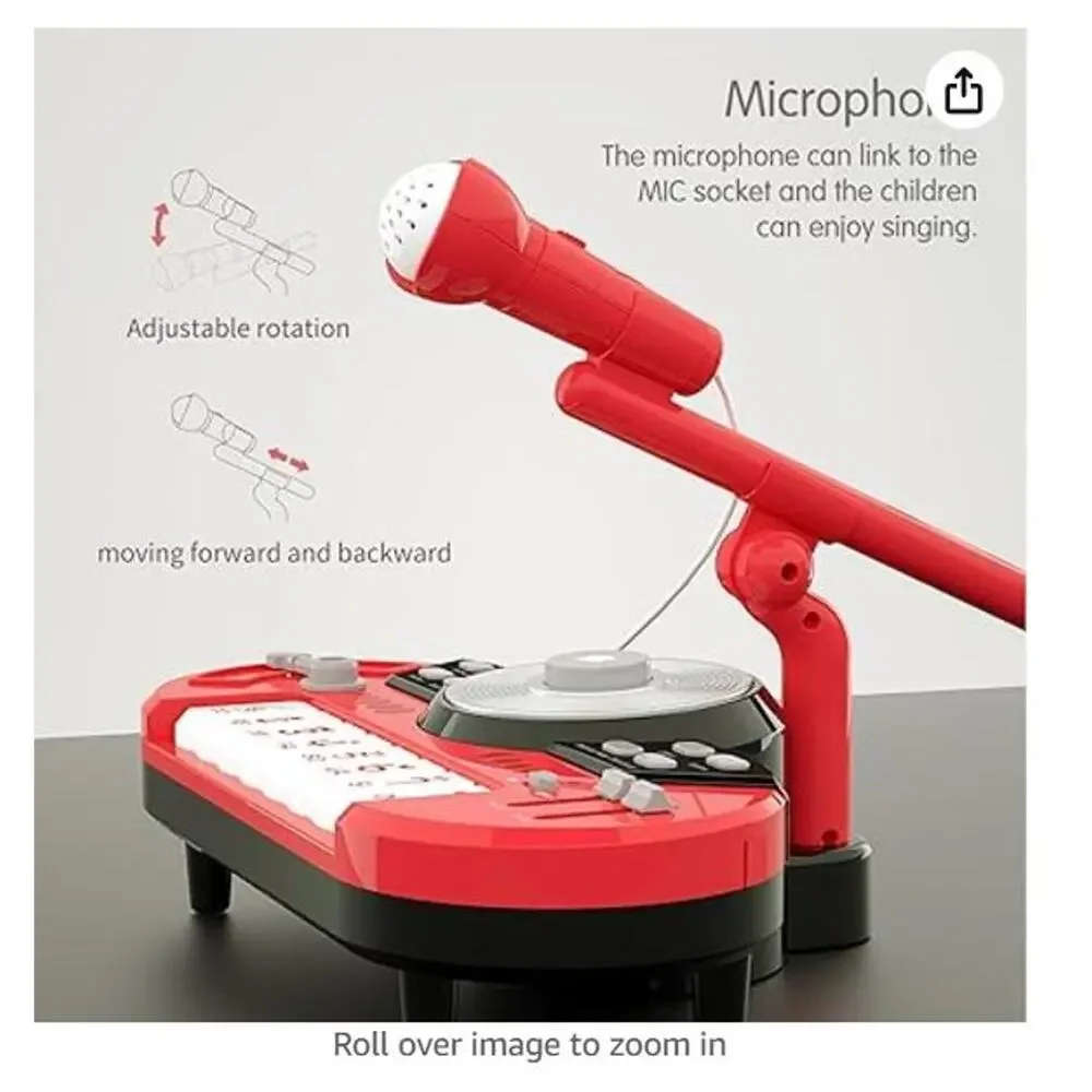 DJ Mixer Piano Toy - Piano Musical Instrument with Microphone